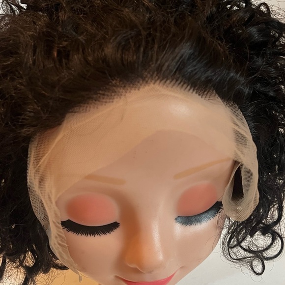 Lace Front Brown Short Curly Wig